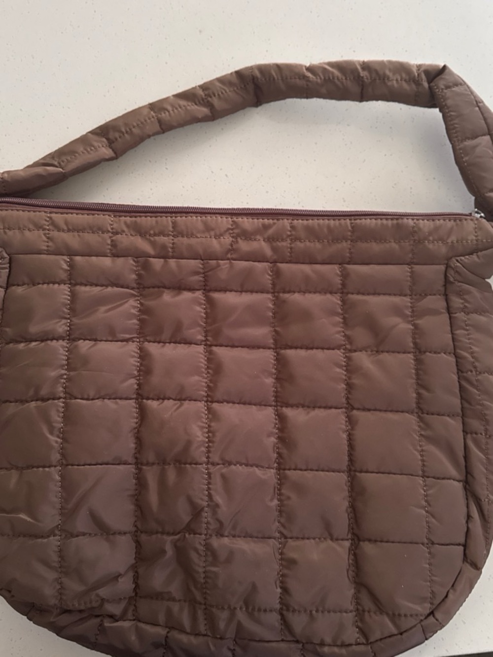 Quilted Brown Shoulder Bag